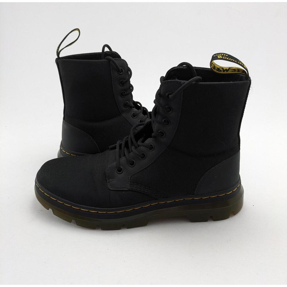 Mens Dr. Martens Combs Black Leather Ankle Dress Air Wair Boots AW004 Size 9